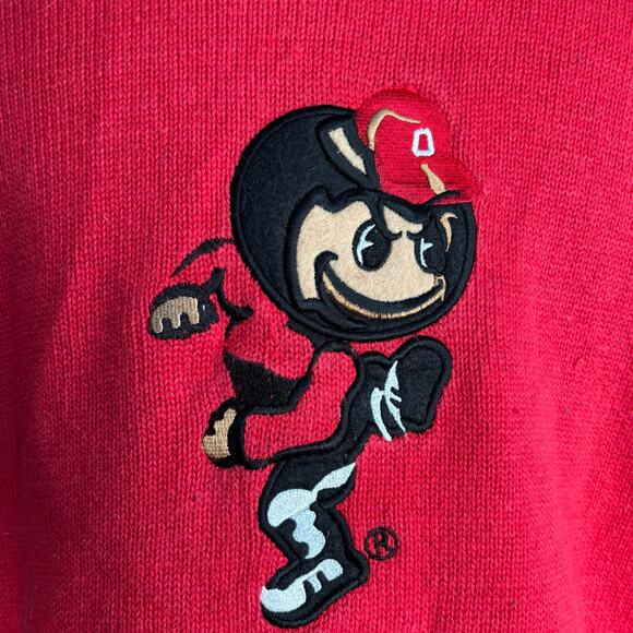Vintage Ohio State Buckeyes Collegiate Football Button  Knit Cardigan Sweater - Picture 12 of 14